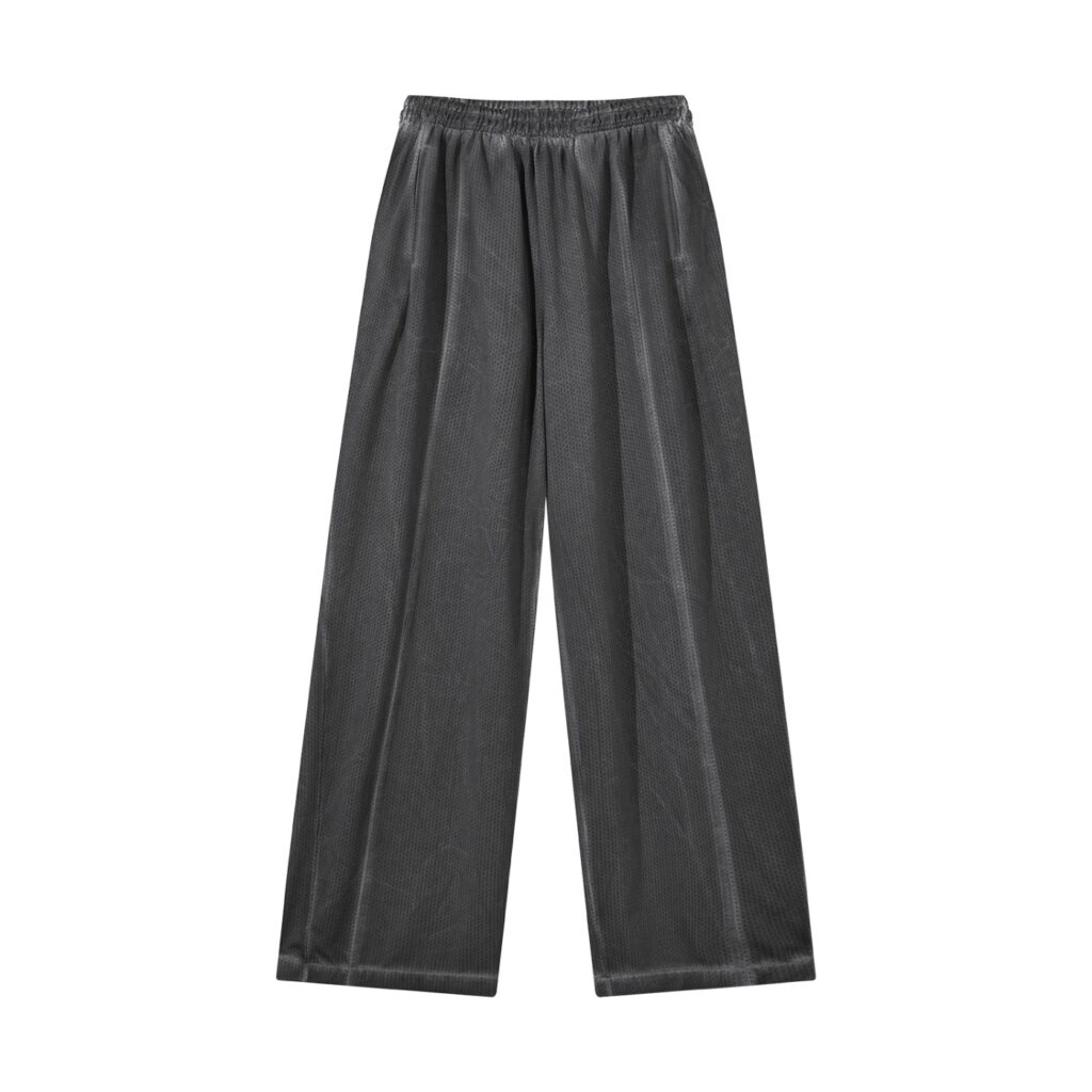 Unisex Vintage Wash Wide Leg Mesh Sweatpants