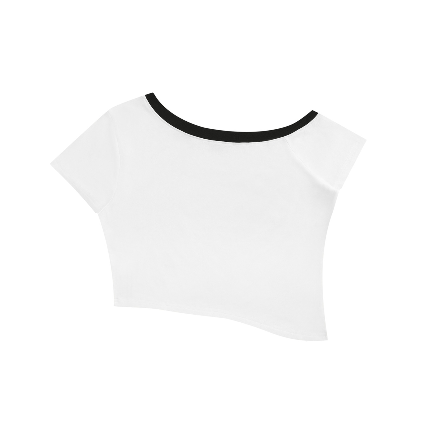 Women's Color Block Off-the-Shoulder T-Shirt - Image 4
