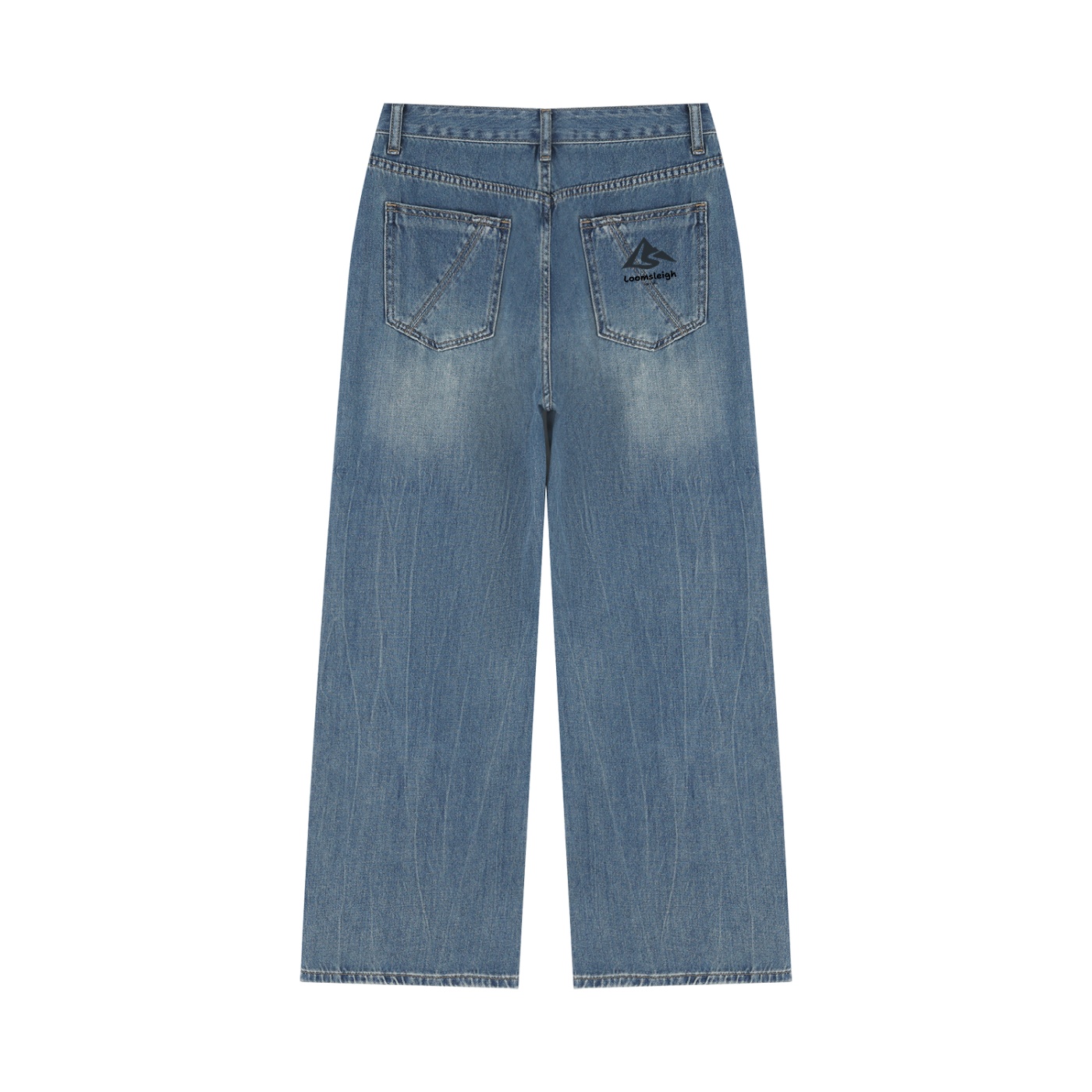Women’s Vintage Wash Wide Leg Jeans - Image 2