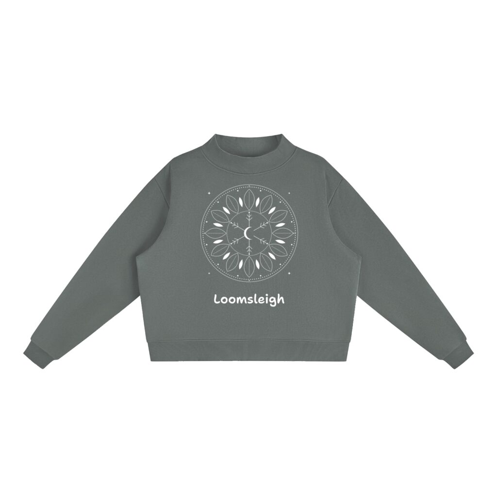 Essential Fleece Mock-Neck Crew Sweatshirt