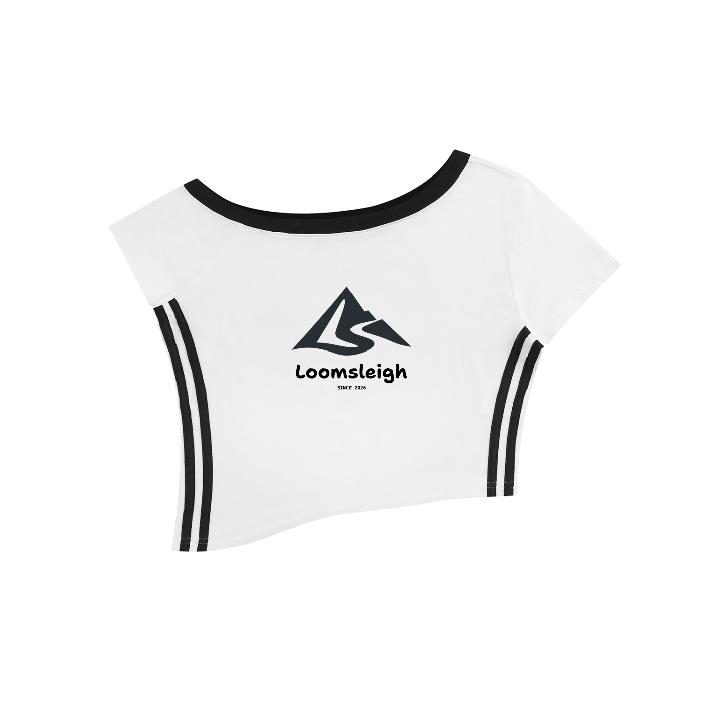 Women's Color Block Off-the-Shoulder T-Shirt - Image 3