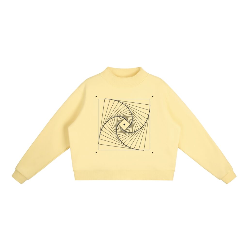 Essential Fleece Mock-Neck Crew Sweatshirt