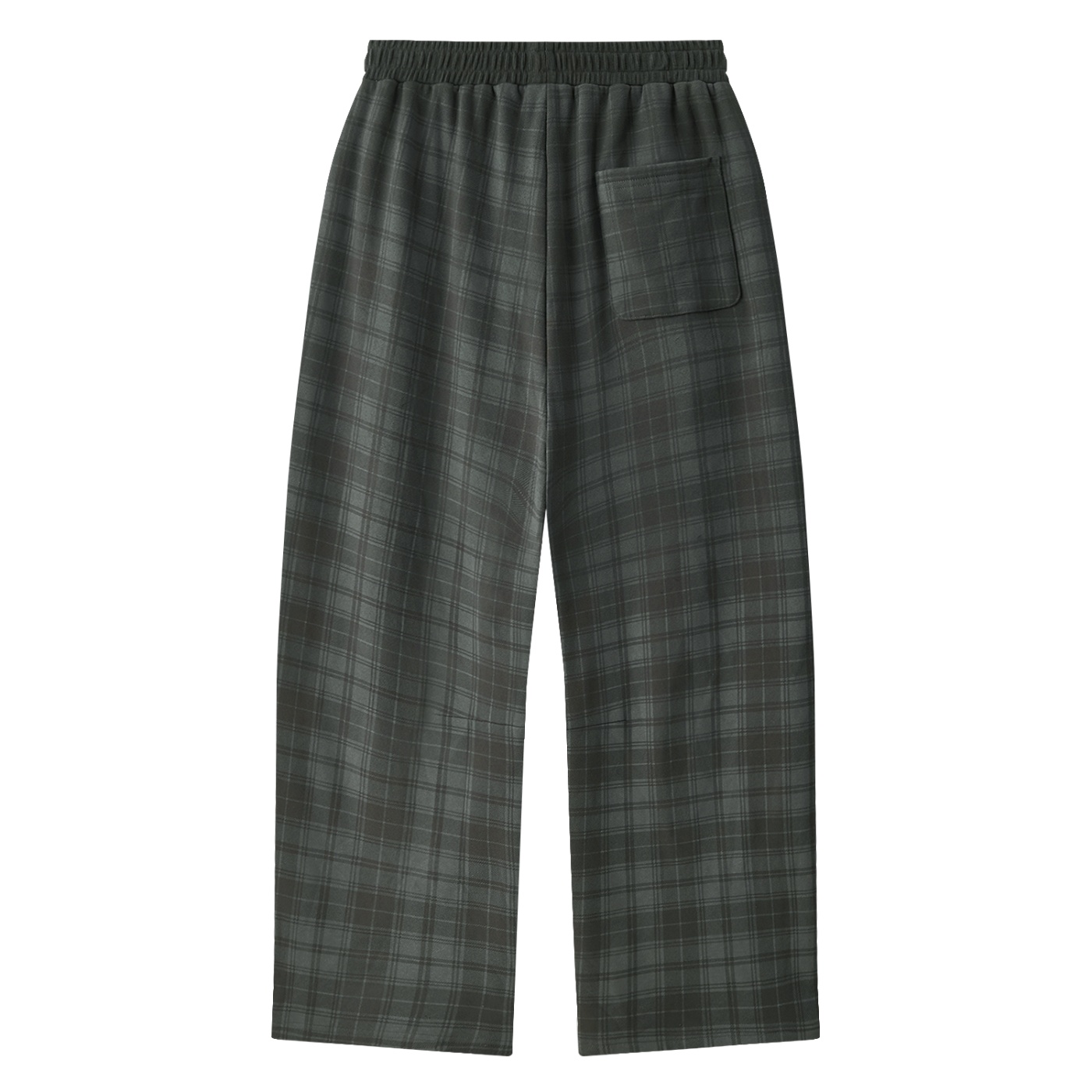 Unisex Plaid Straight Leg Pants - Image 2