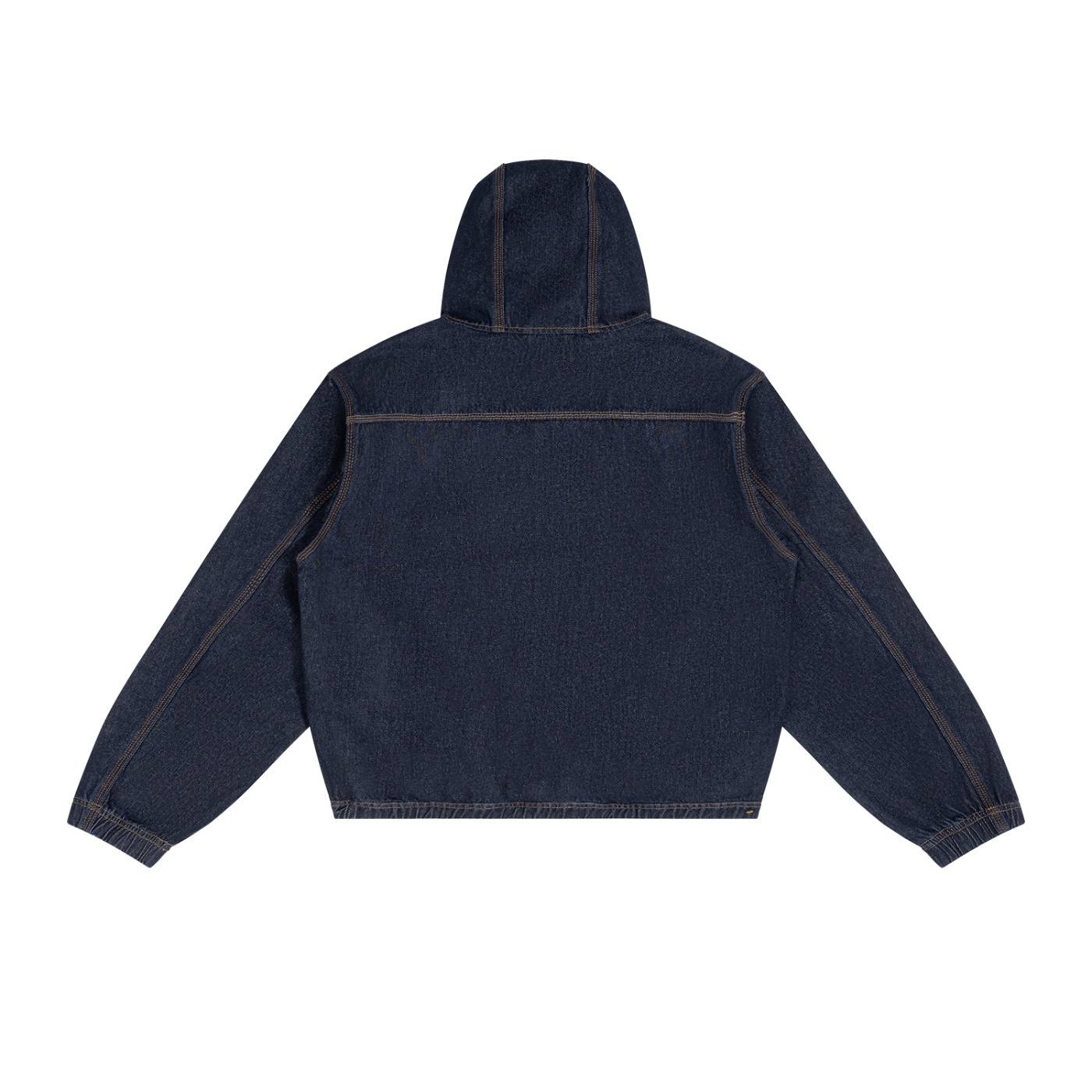 Men's Boxy Vintage Wash Hooded Denim Jacket - Image 2