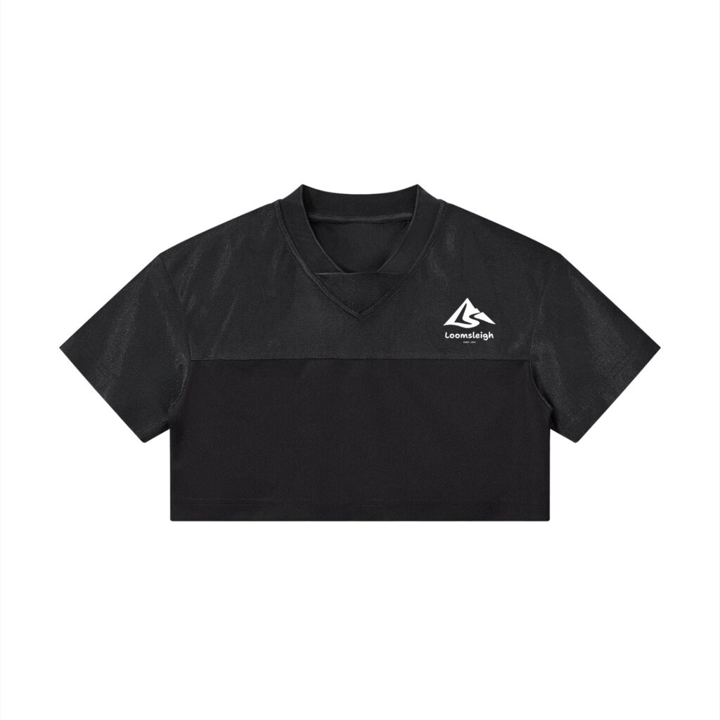 Women’s Cropped Paneled V-Neck Jersey