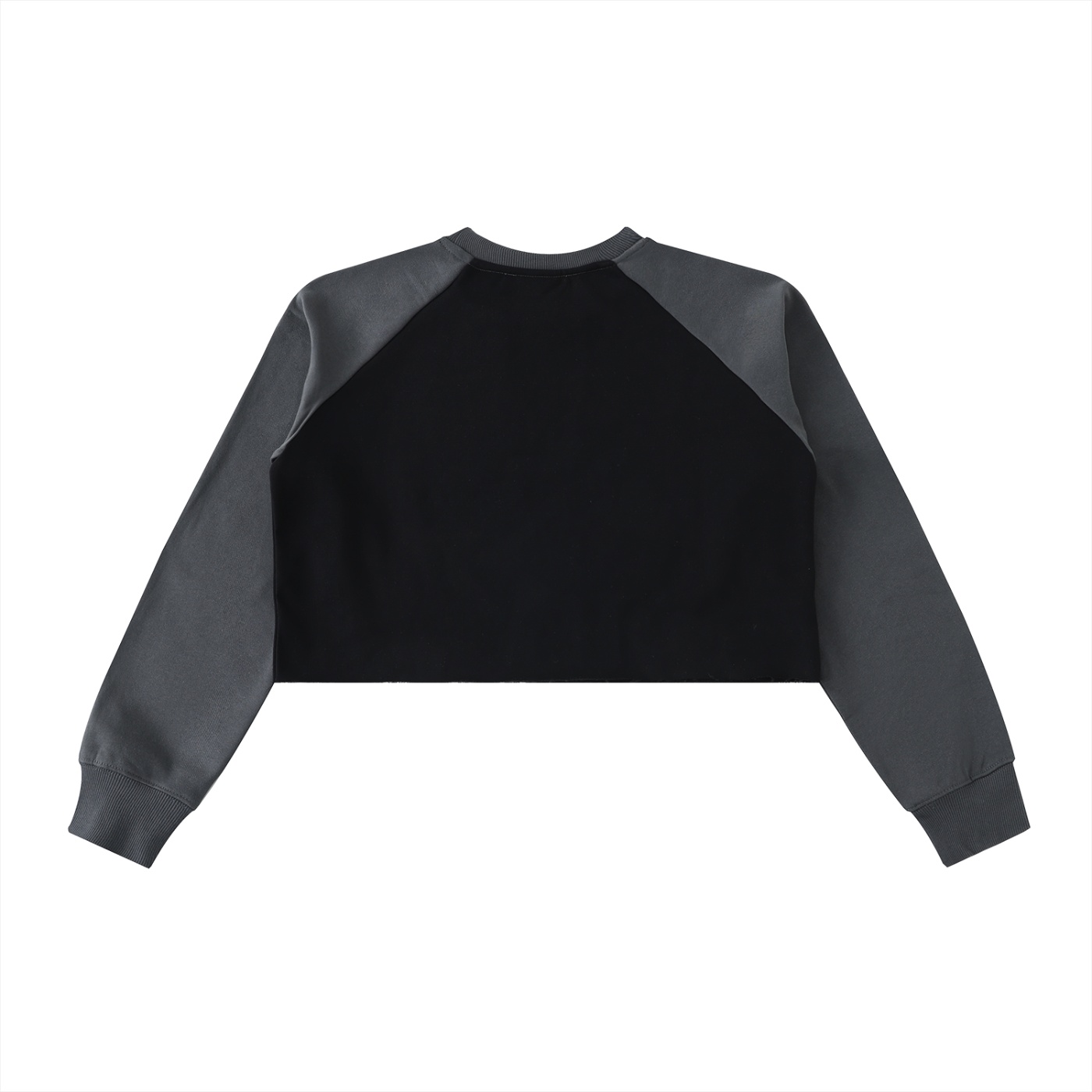 Loomsleigh Raw-Hem Color-Block Raglan Crop Sweatshirt - Image 2