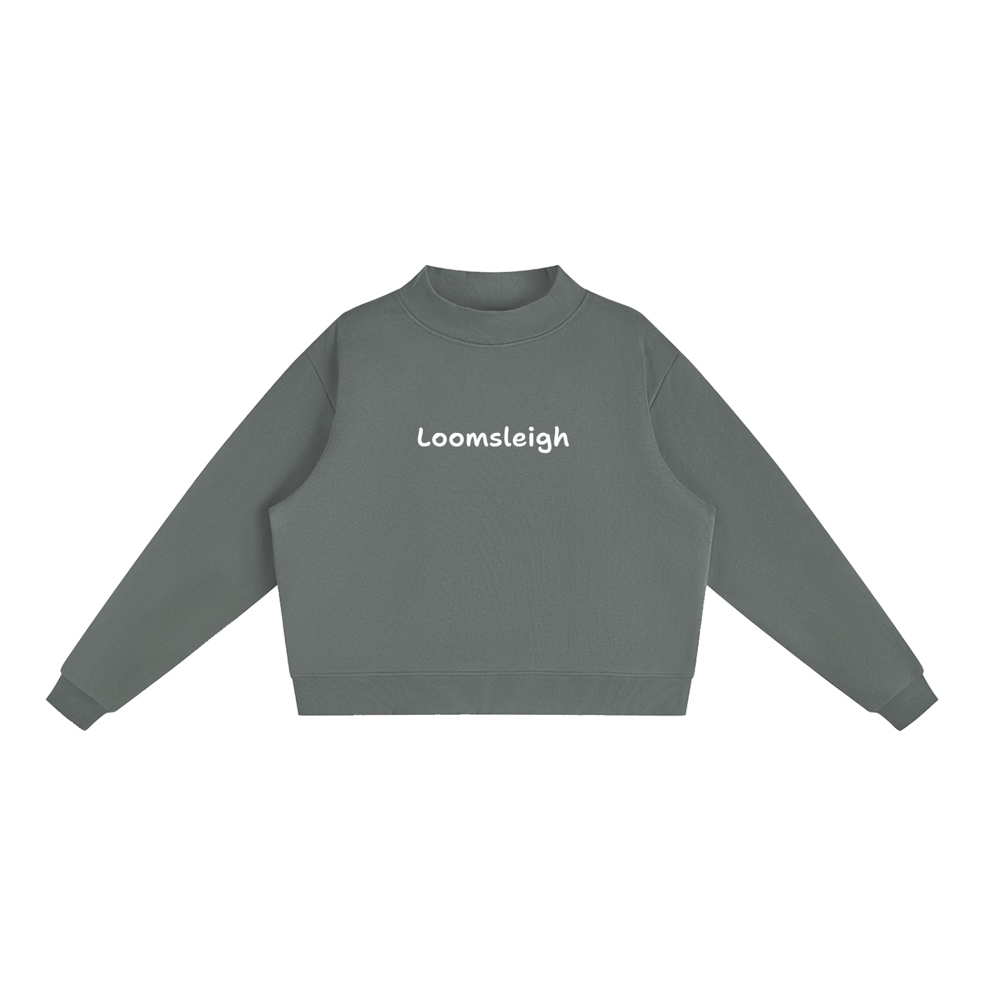 Essential Fleece Mock-Neck Crew Sweatshirt