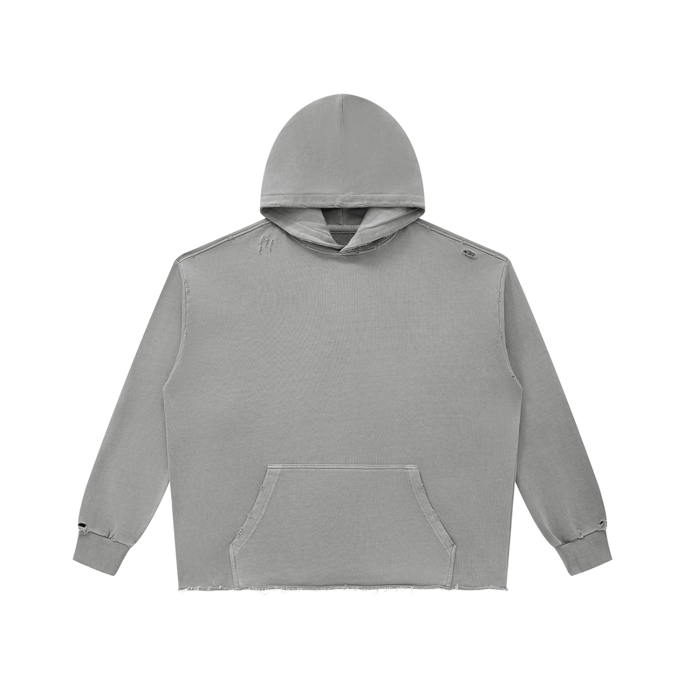 Unisex Vintage Wash Raw Edge Hoodie - Image 3