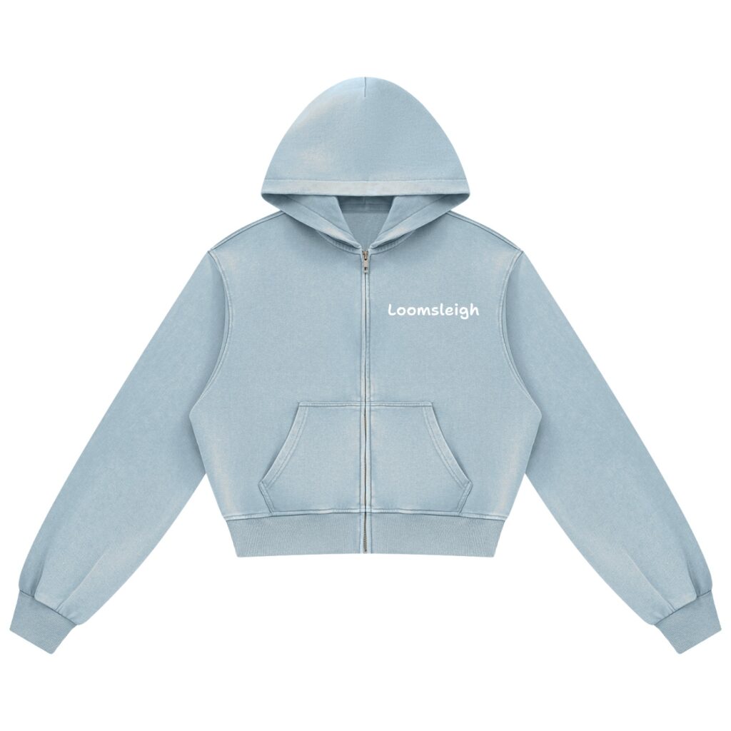 Loomsleigh Mineral Wash Full Zip Hoodie stars series