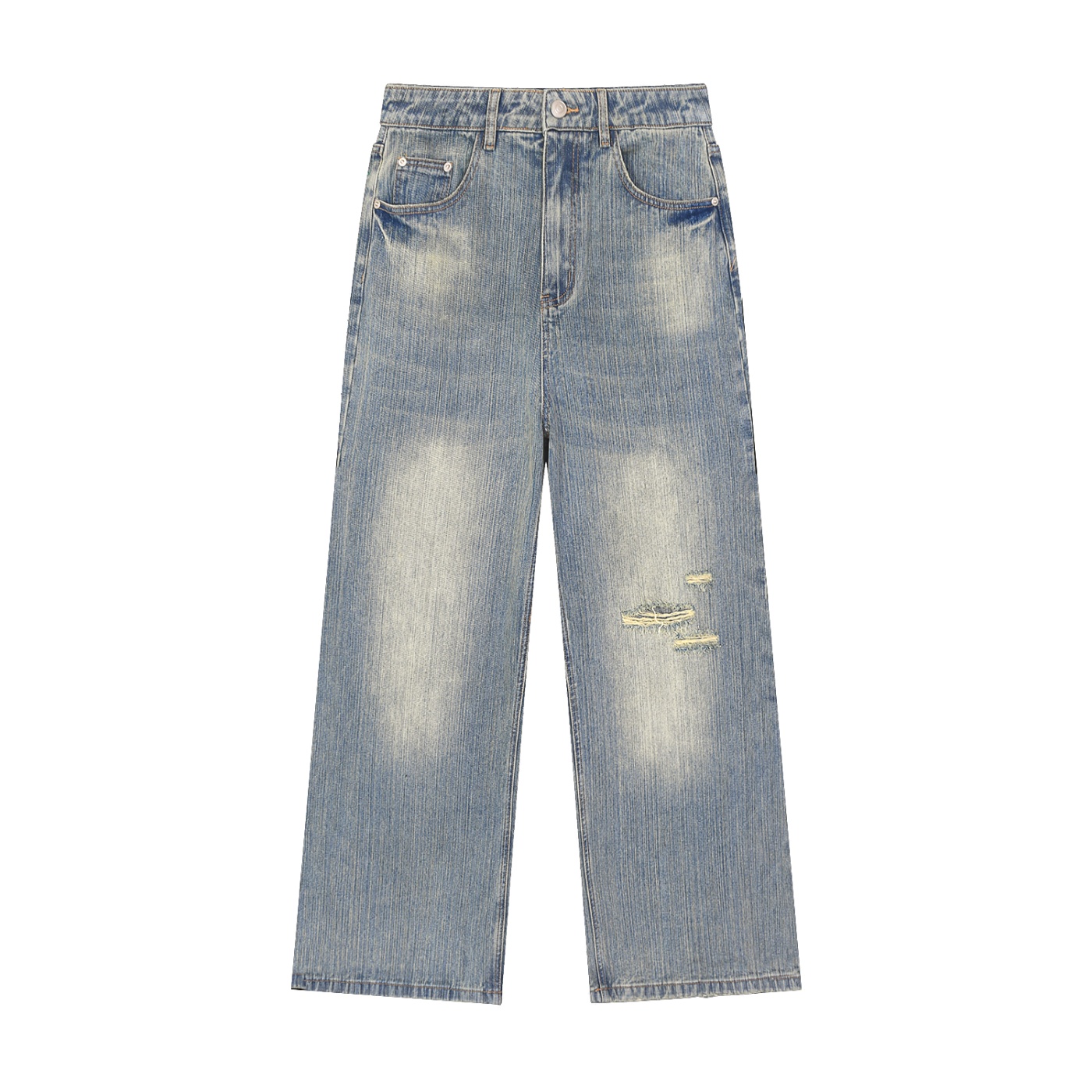 Men's Distressed Barrel Leg Jeans - Image 3
