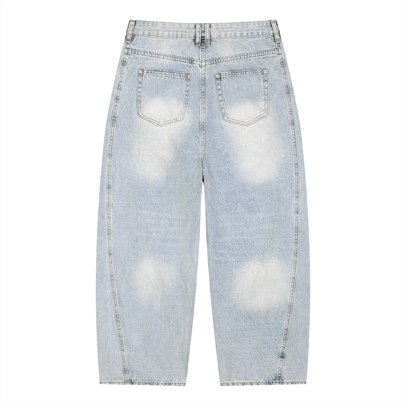 Men's Distressed Barrel Leg Jeans - Image 8