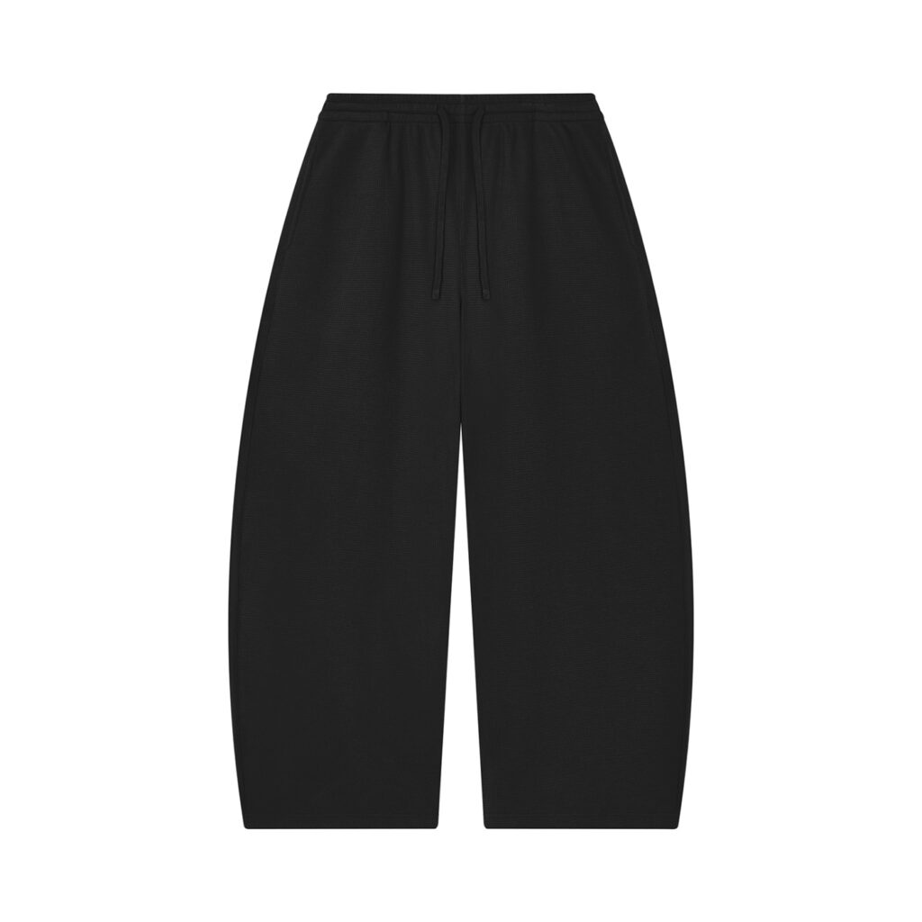 Unisex Waffle Barrel Leg Pants