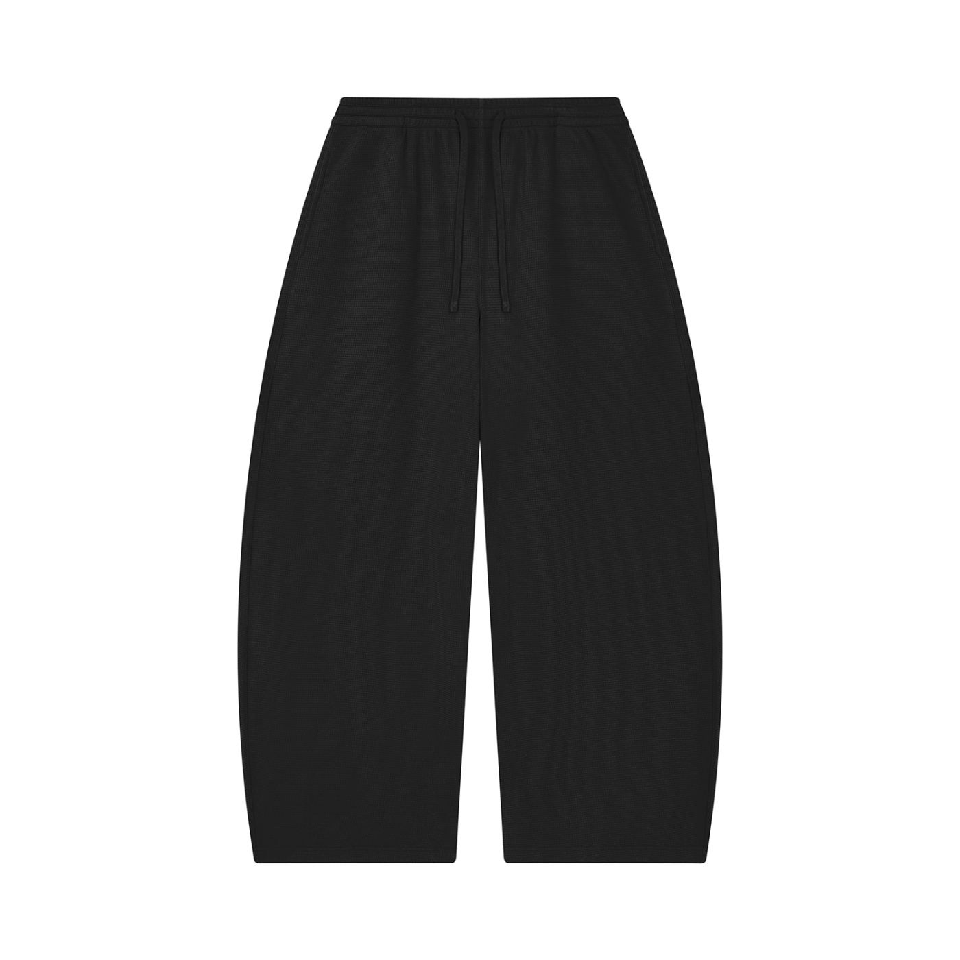 Unisex Waffle Barrel Leg Pants
