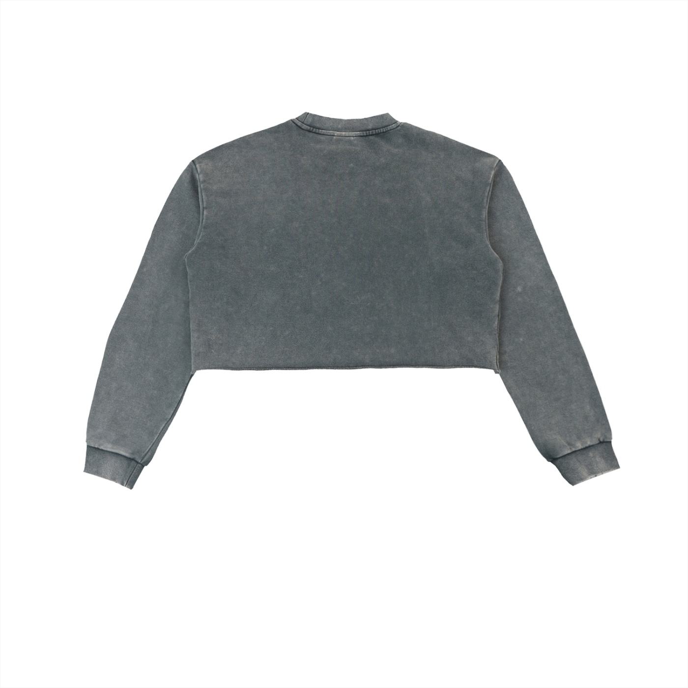 Looms Snow Washed Raw Edge Cropped Sweatshirt - Image 4