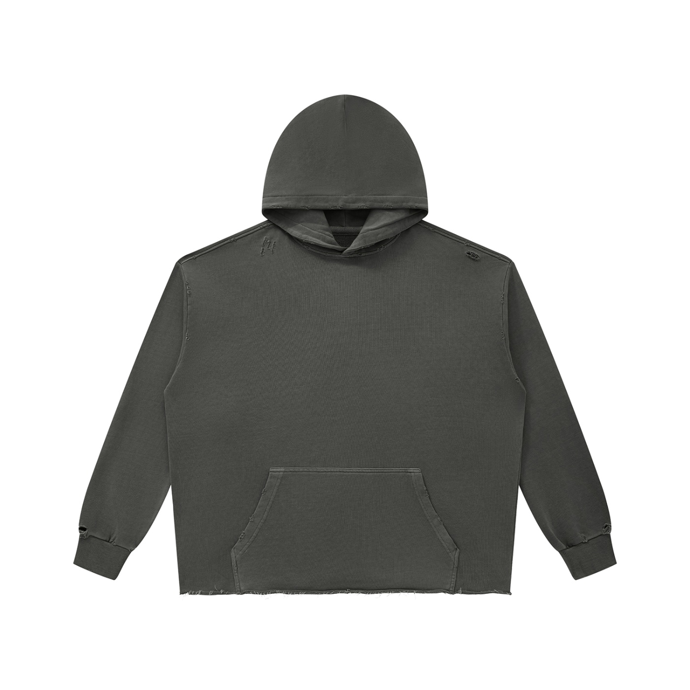 Unisex Vintage Wash Raw Edge Hoodie - Image 5