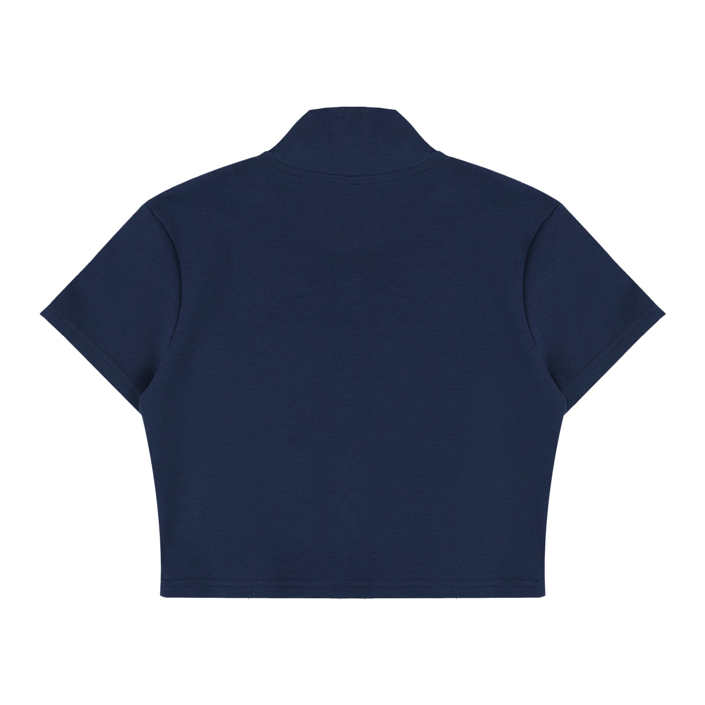 Women's Cropped Full Zip Short Sleeve T-Shirt - Image 6