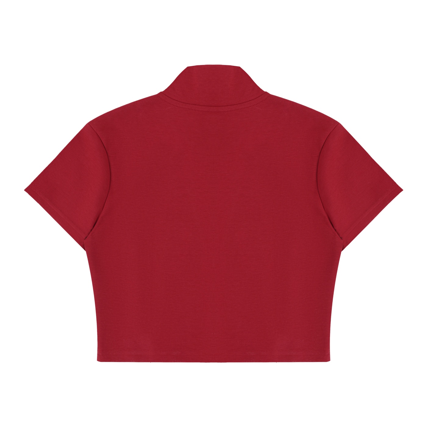 Women's Cropped Full Zip Short Sleeve T-Shirt - Image 4