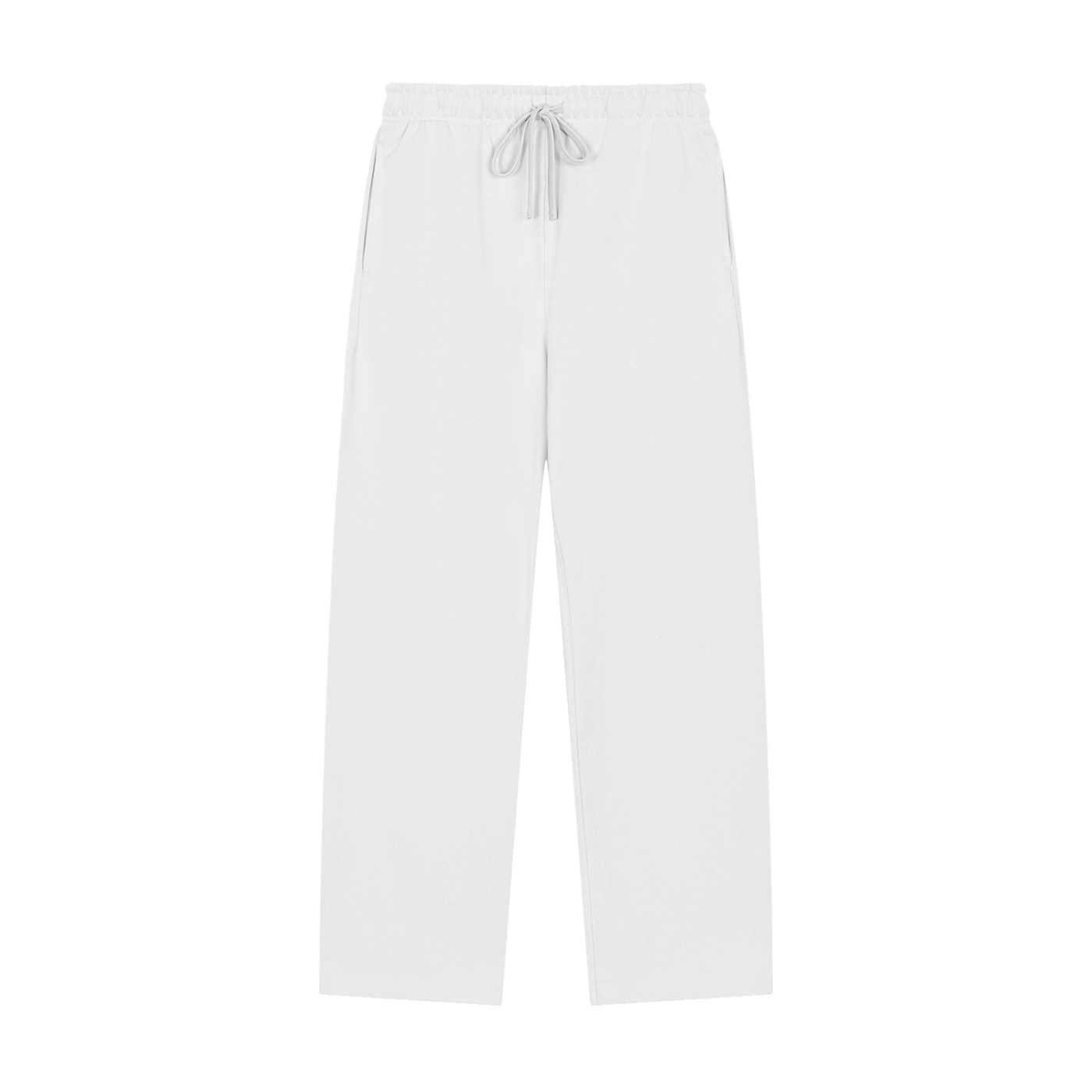 Solid Color Straight-Leg Sweatpants - Image 3