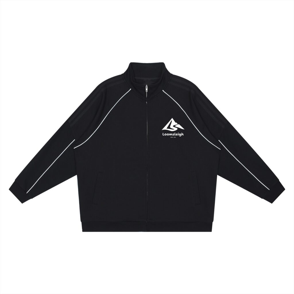 Reflection Striped Raglan Sleeve  Jacket