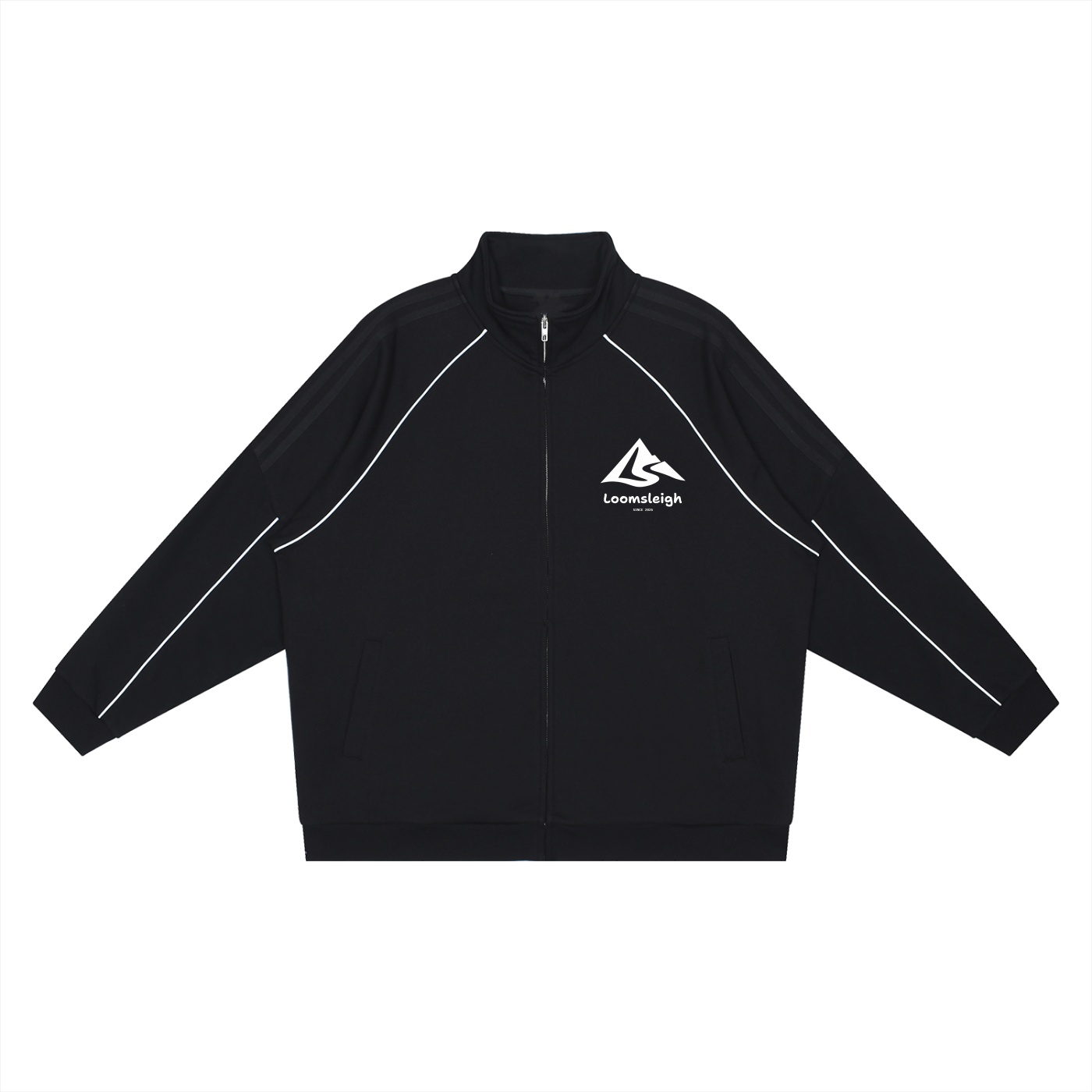 Reflection Striped Raglan Sleeve Jacket