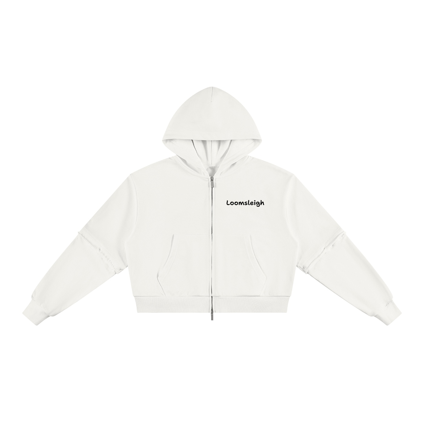 Women's Vintage Wash Detachable Sleeves Hoodie