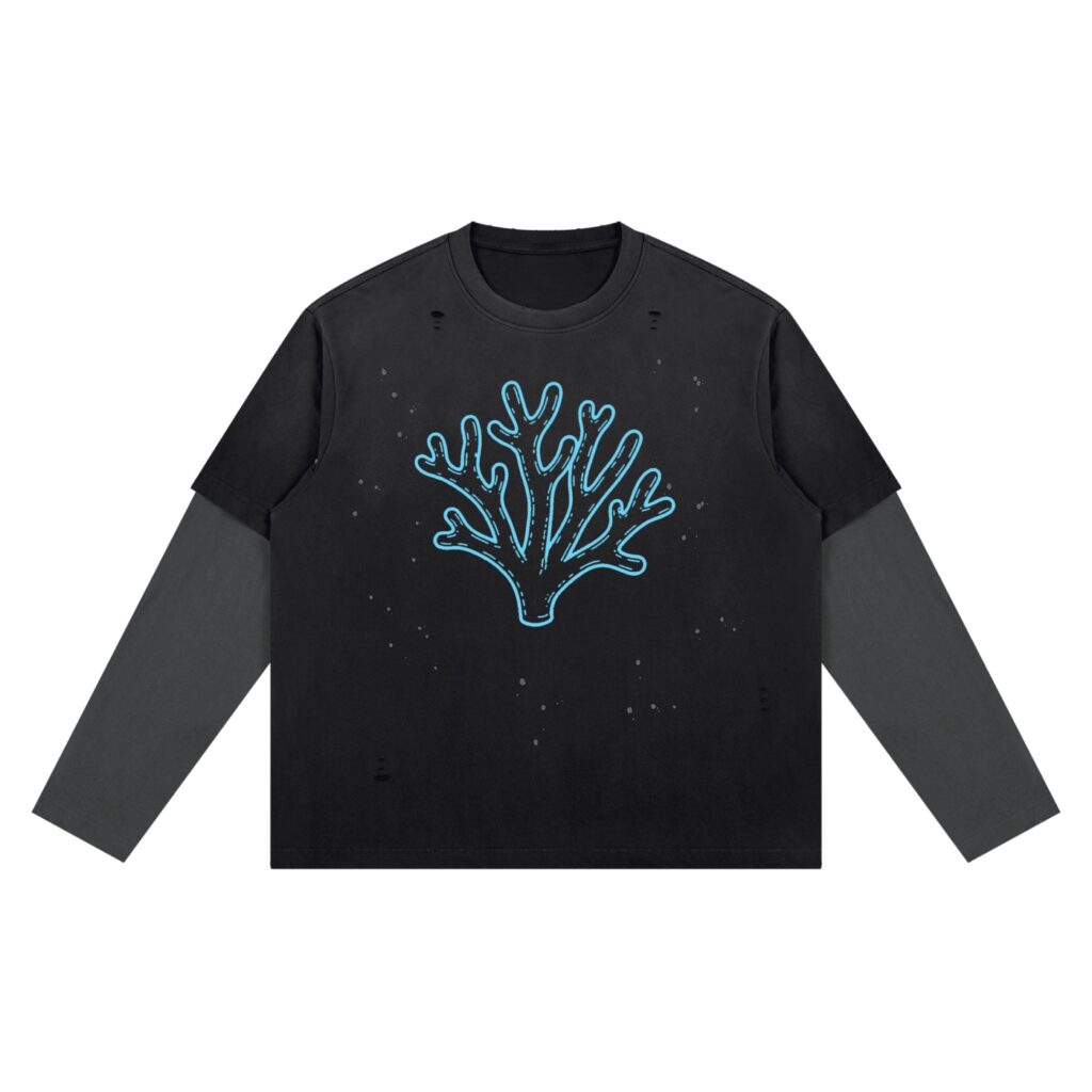 Unisex Vintage Wash Distressed Layer T-Shirt
