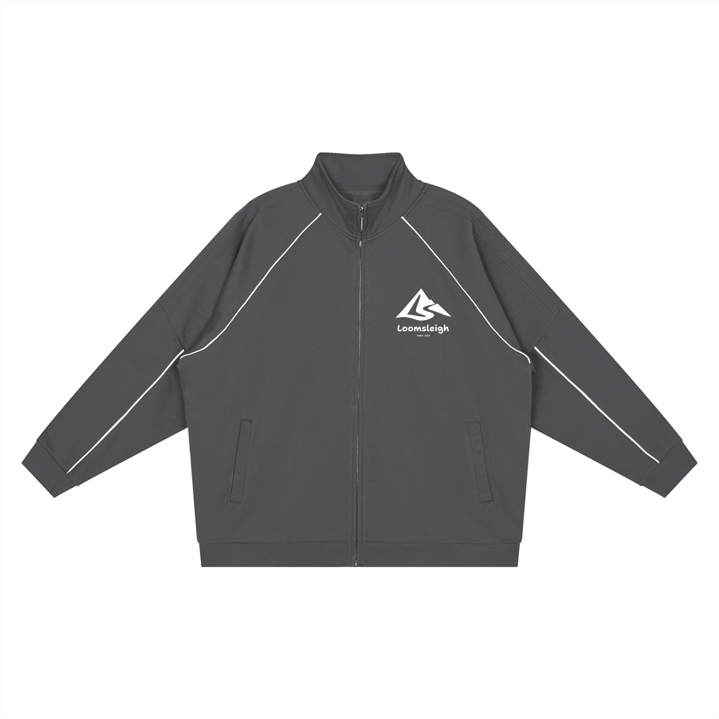 Reflection Striped Raglan Sleeve Jacket - Image 5