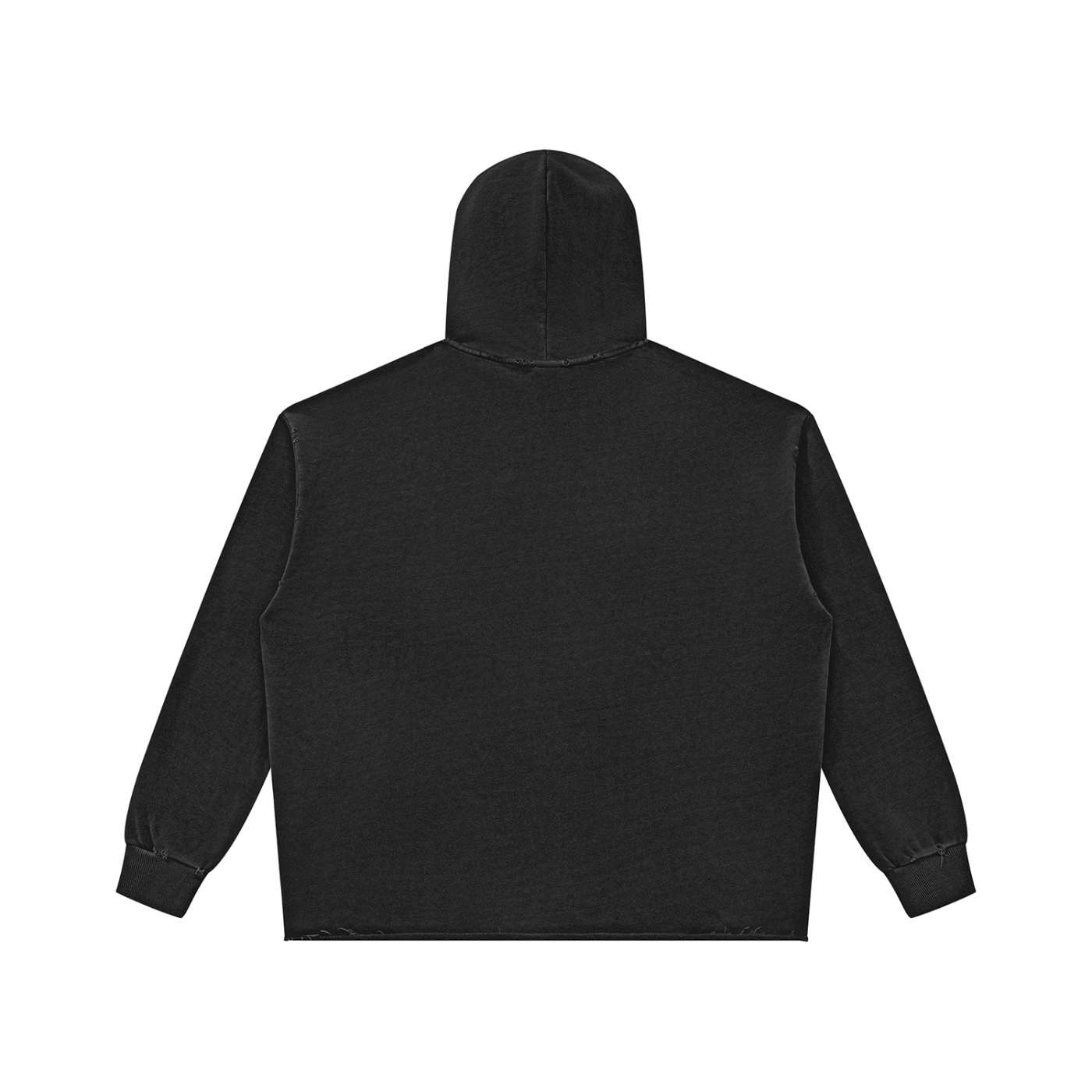 Unisex Vintage Wash Raw Edge Hoodie - Image 2