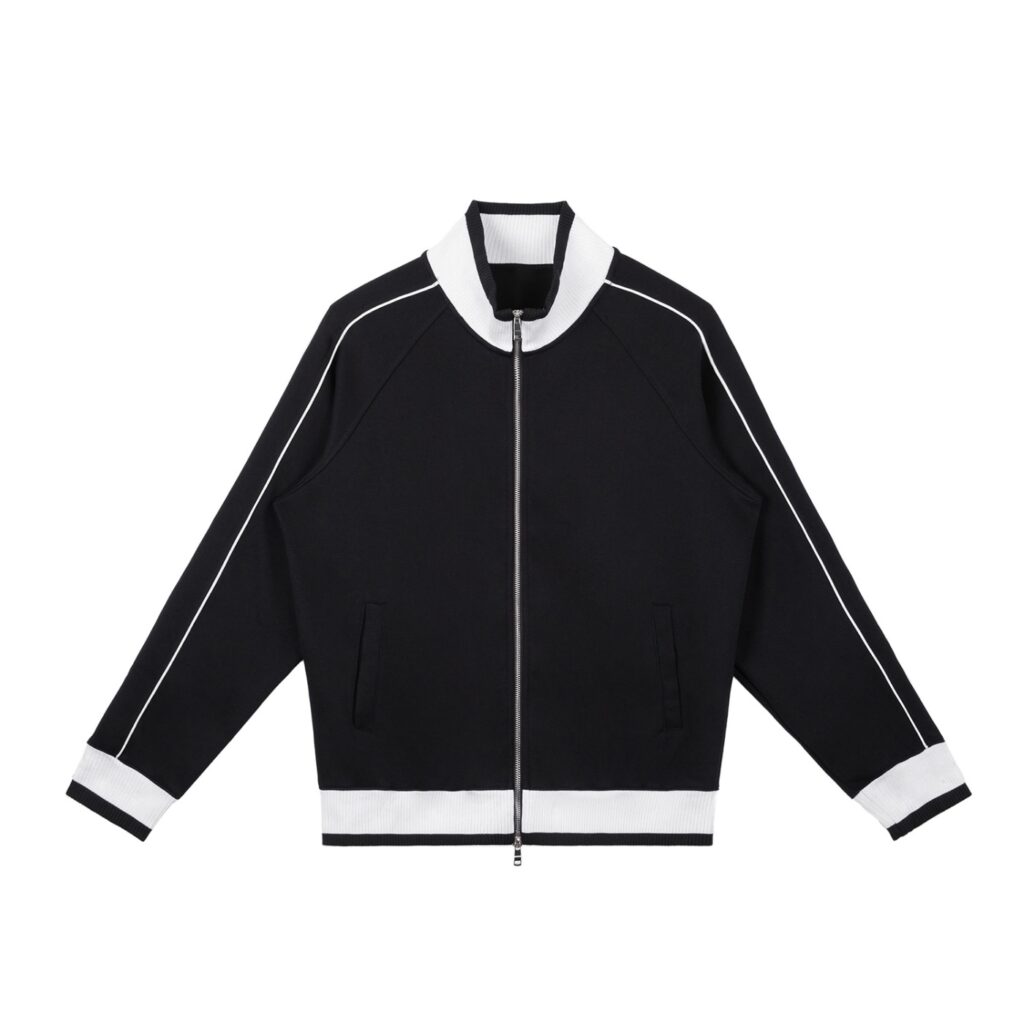 Color Block Raglan Sleeve Zip Track Jacket