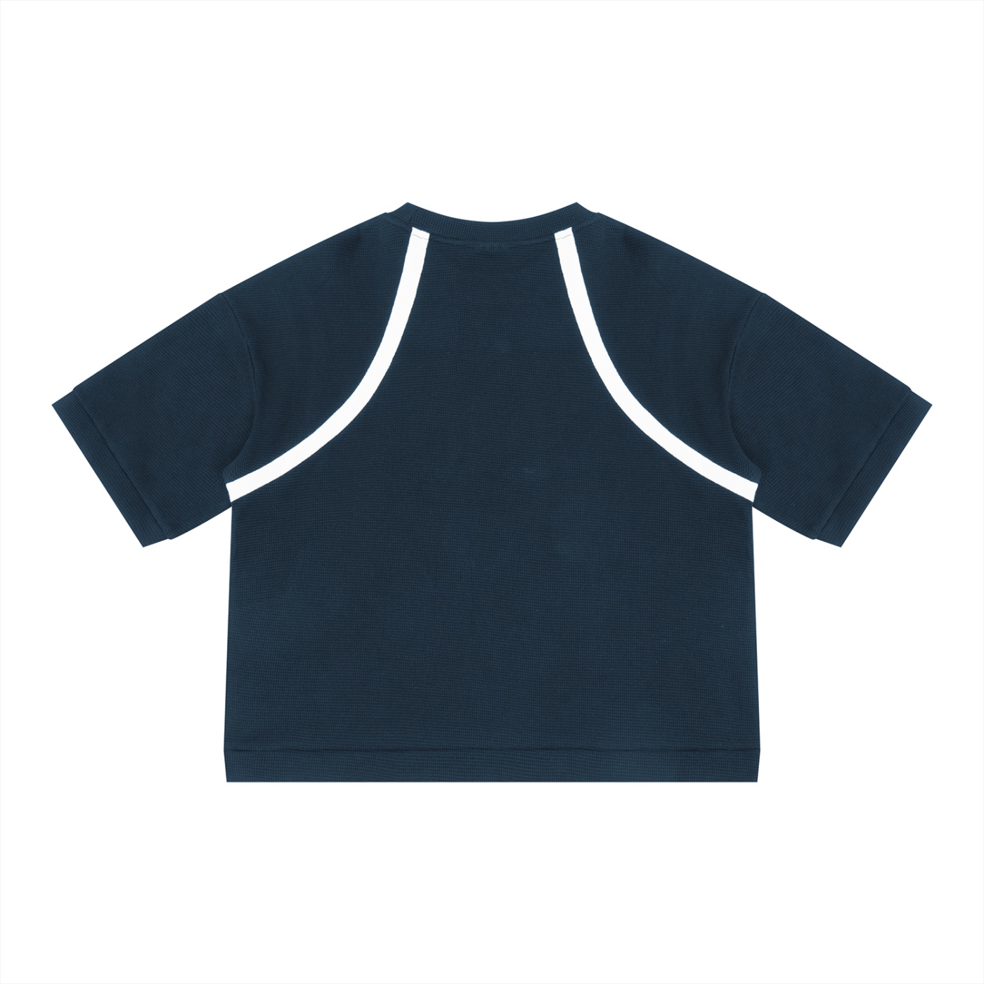 Unisex Color Block Waffle Boxy T-Shirt - Image 4