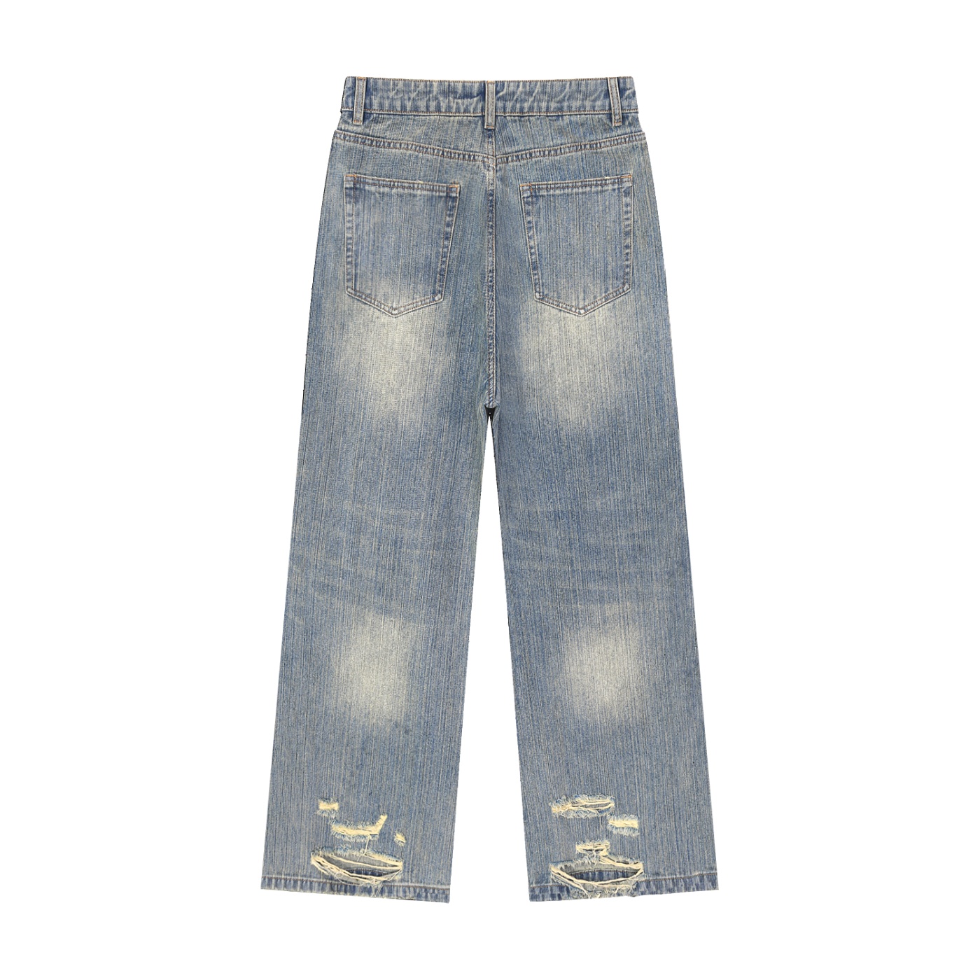 Men's Distressed Barrel Leg Jeans - Image 4