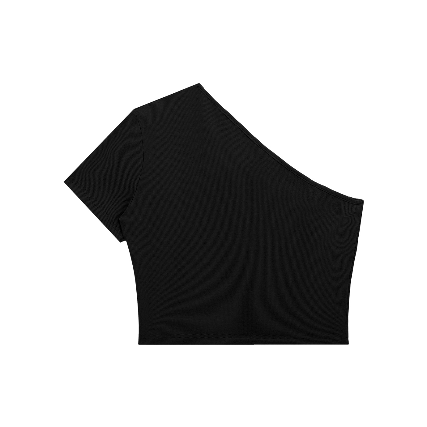 Women's One-Shoulder Crop T-Shirt - Image 2
