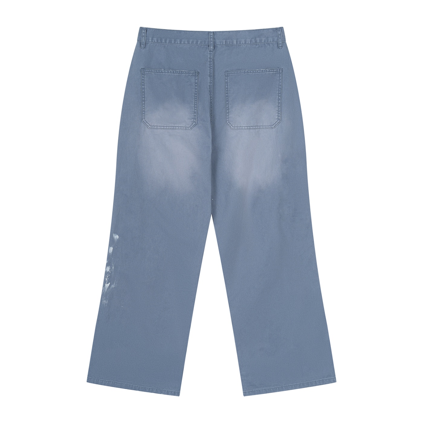Men's Vintage Wash Splatter Denim Jeans - Image 2