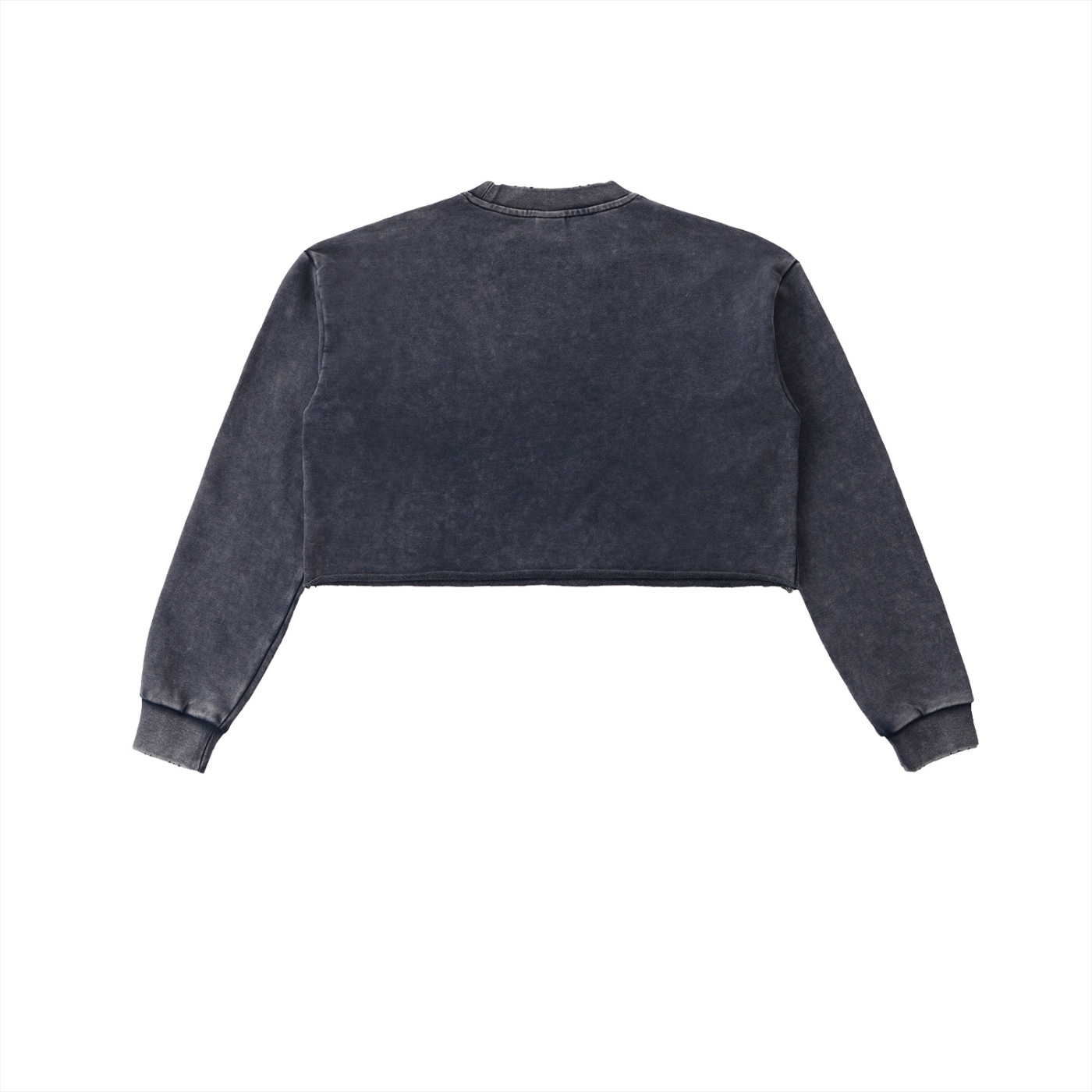 Looms Snow Washed Raw Edge Cropped Sweatshirt - Image 6