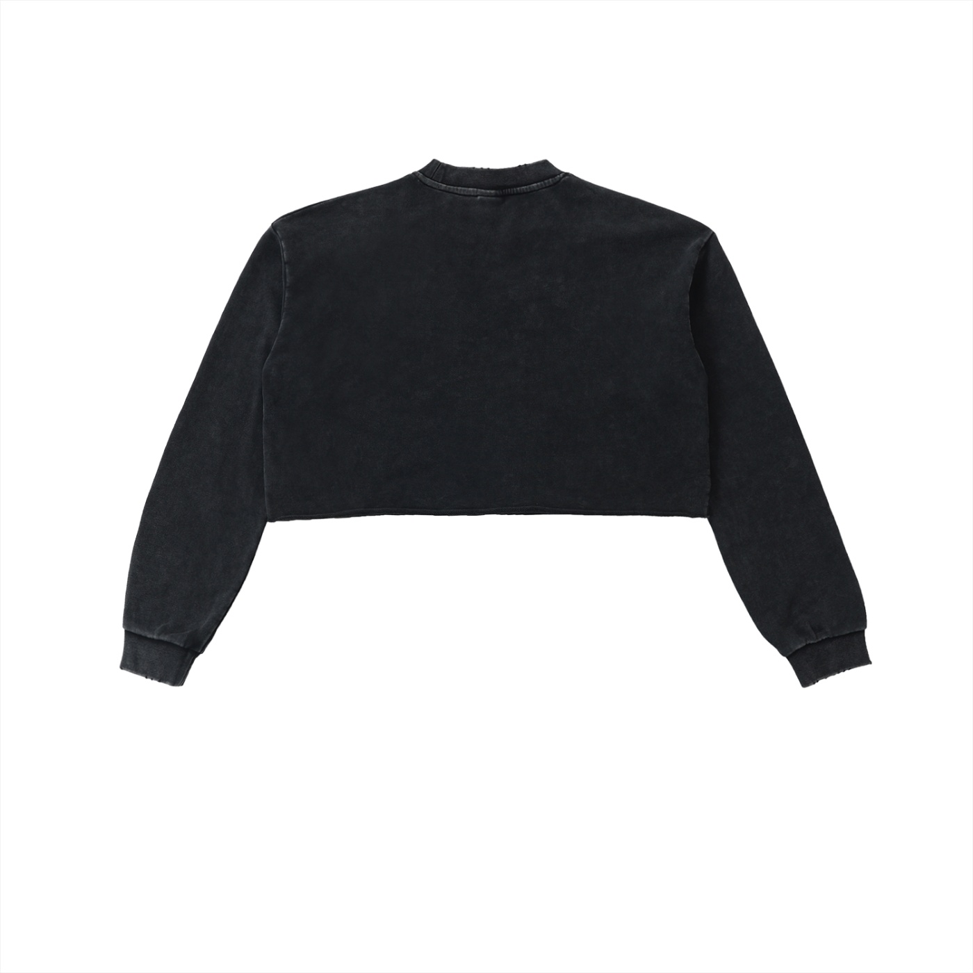 Looms Snow Washed Raw Edge Cropped Sweatshirt - Image 2