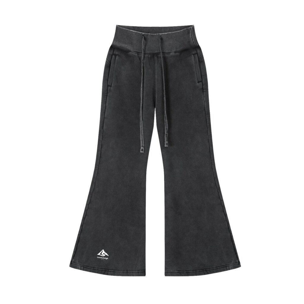 Vintage Washed Flared Fleece Pants