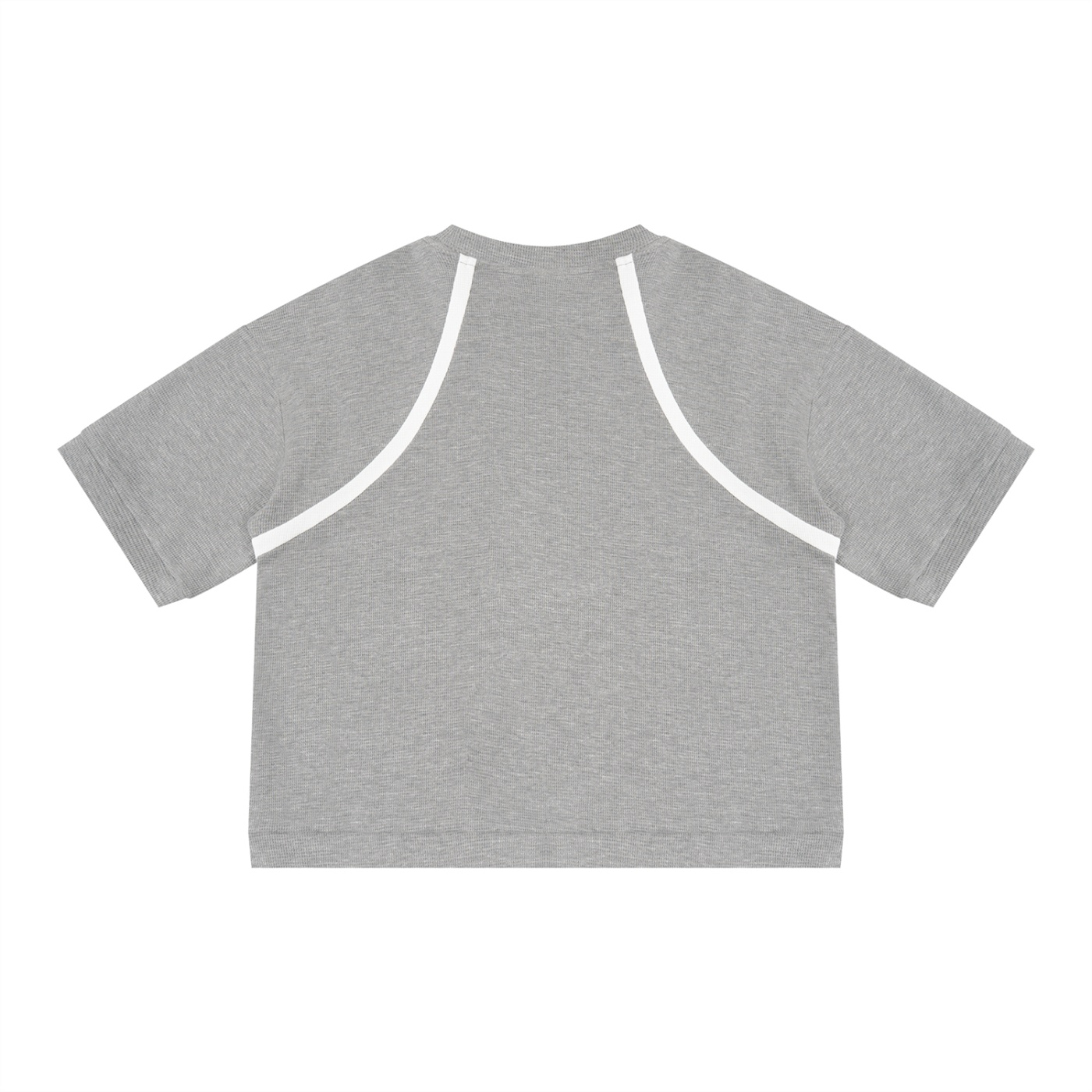 Unisex Color Block Waffle Boxy T-Shirt - Image 6
