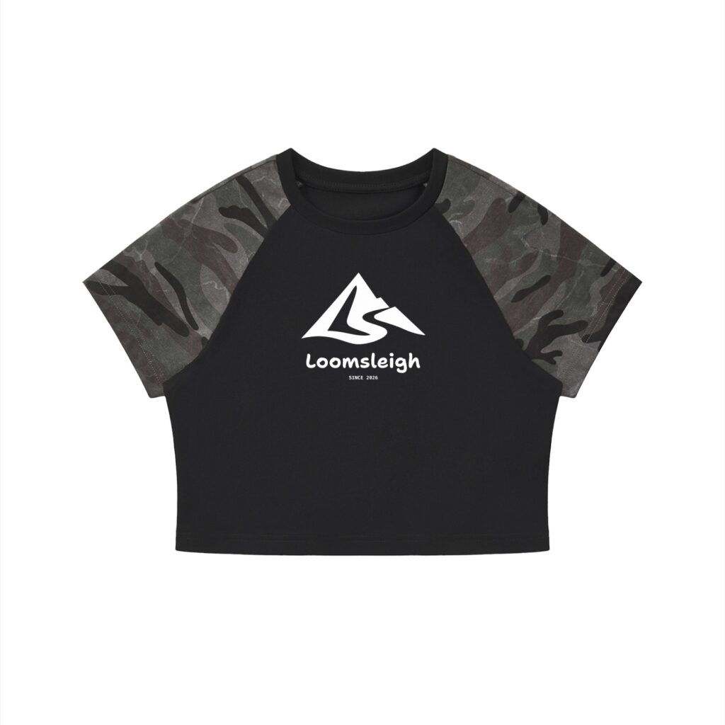 Women’s Camo Raglan Crop T-Shirt