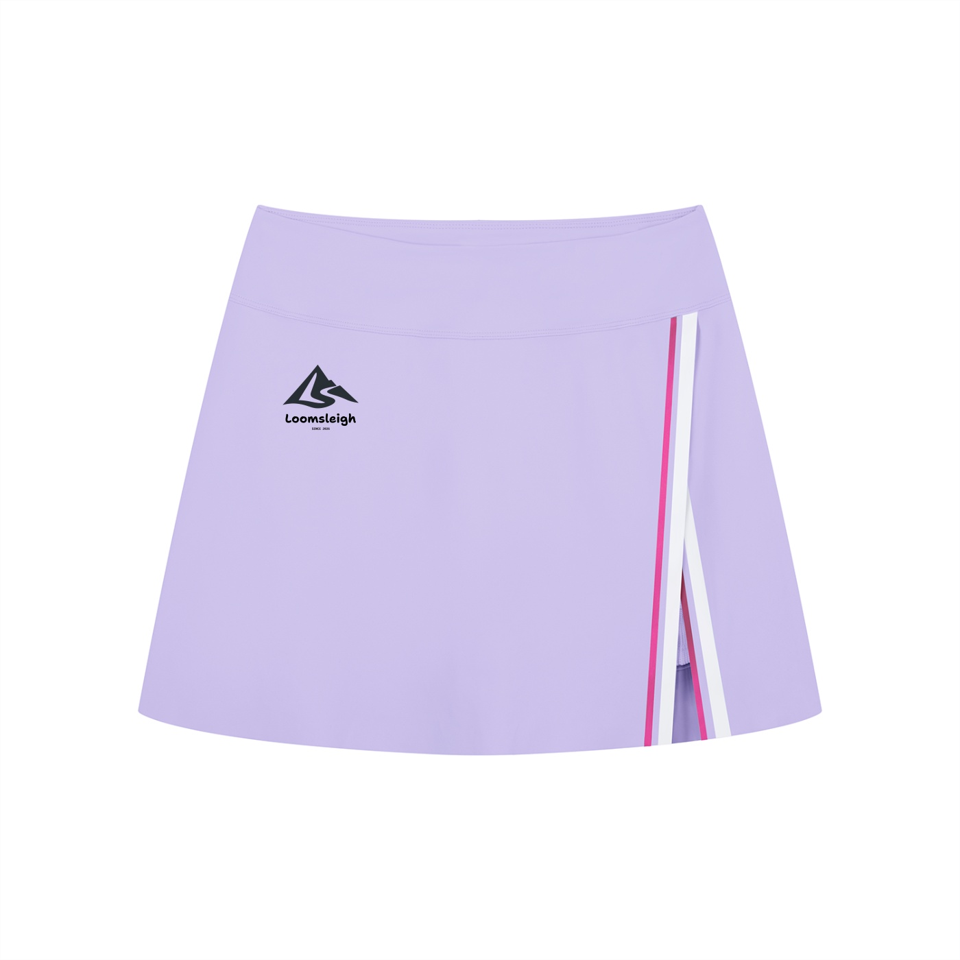 Women's A-Line Contrast Panel Slit Skirt