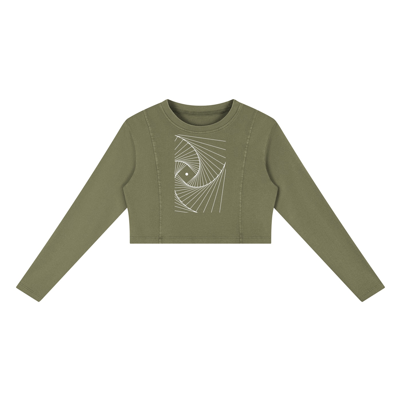 Looms Women Mineral Wash Crop Sweatshirt