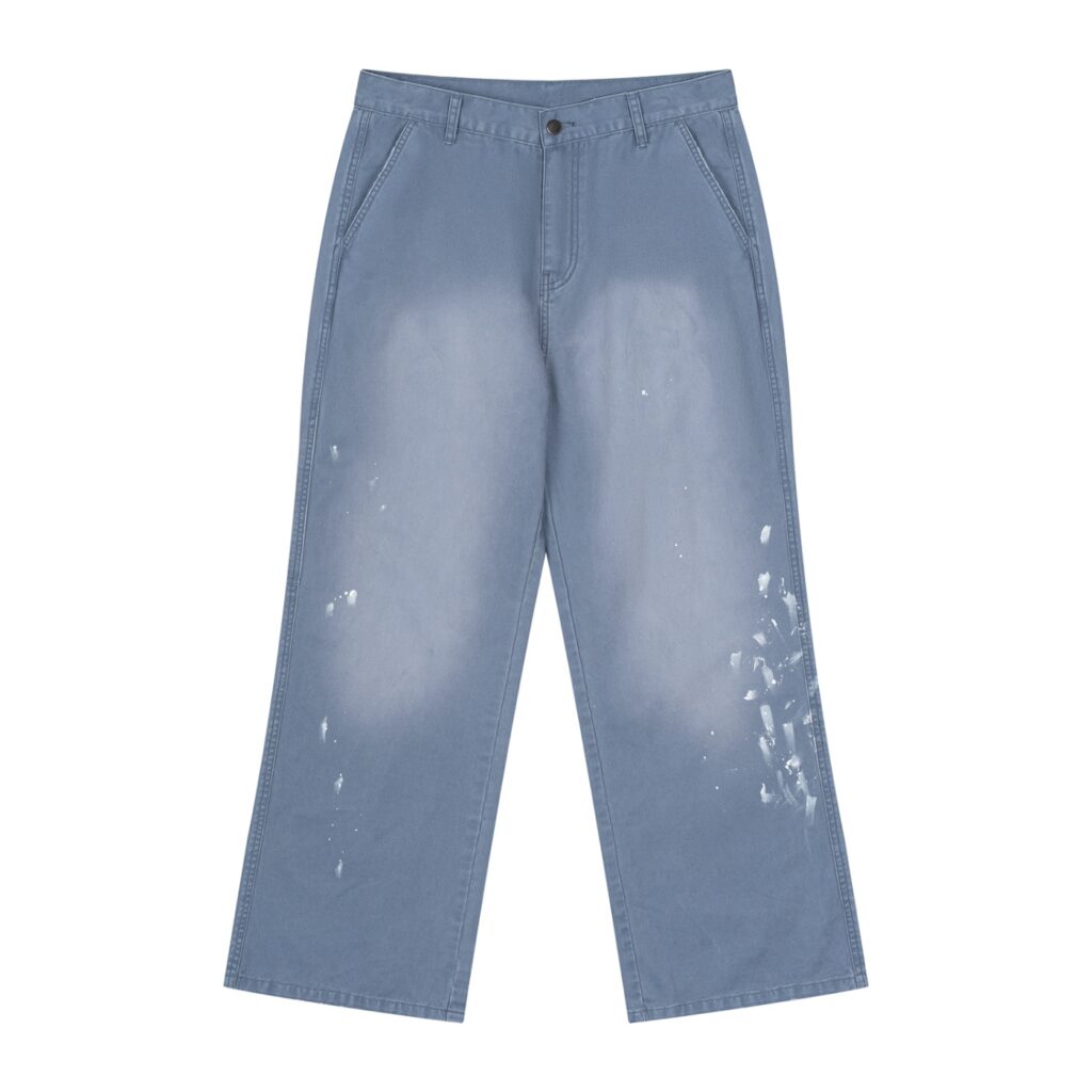 Men's Vintage Wash Splatter Denim Jeans