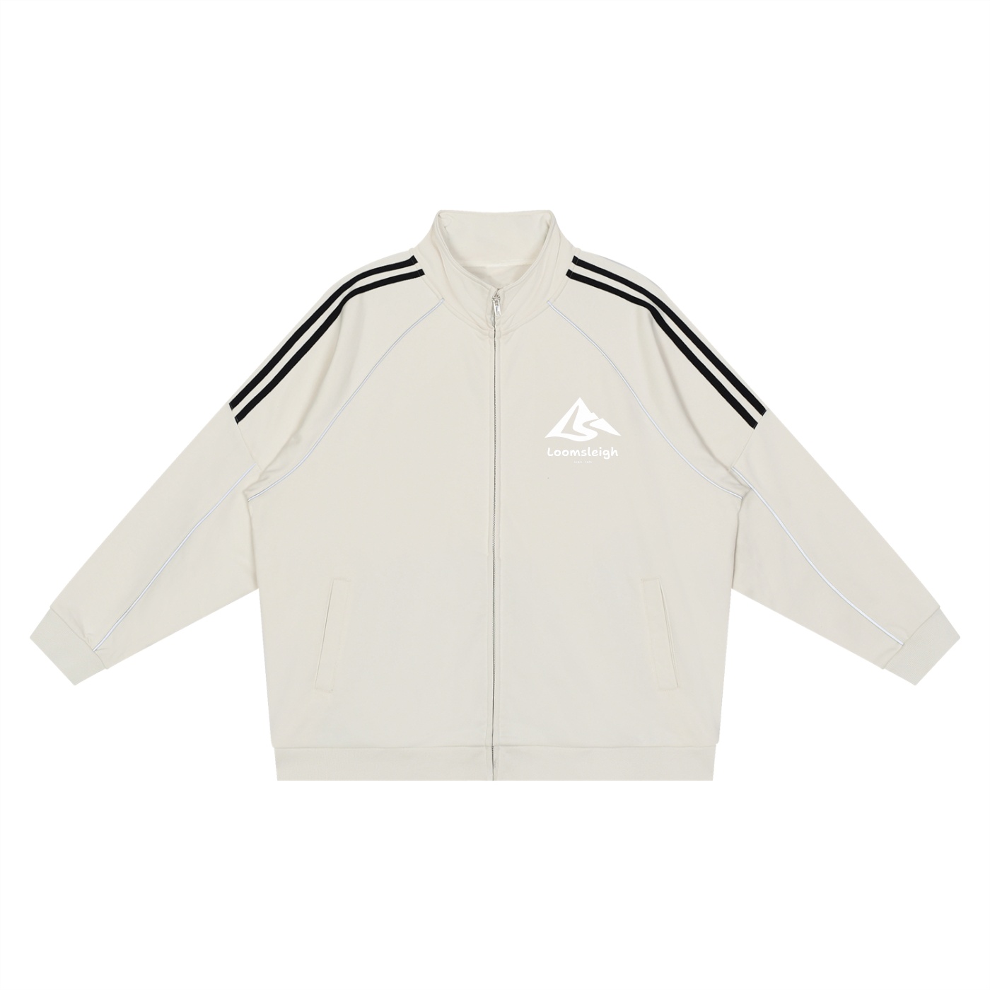Reflection Striped Raglan Sleeve Jacket - Image 7