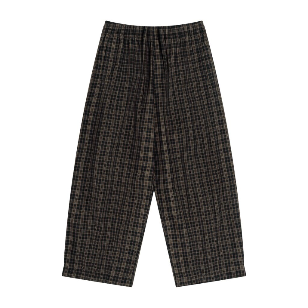 Unisex Plaid Wide Leg Pants