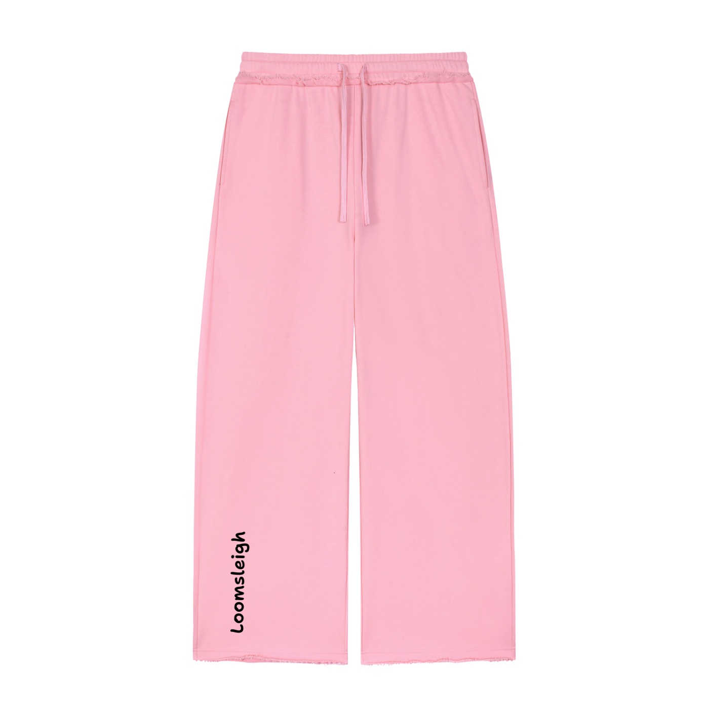 Women’s Wide Leg Raw Edge Sweatpants - Image 5