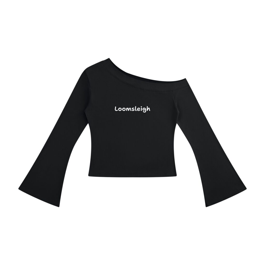Off-Shoulder Bell Sleeve T-Shirt