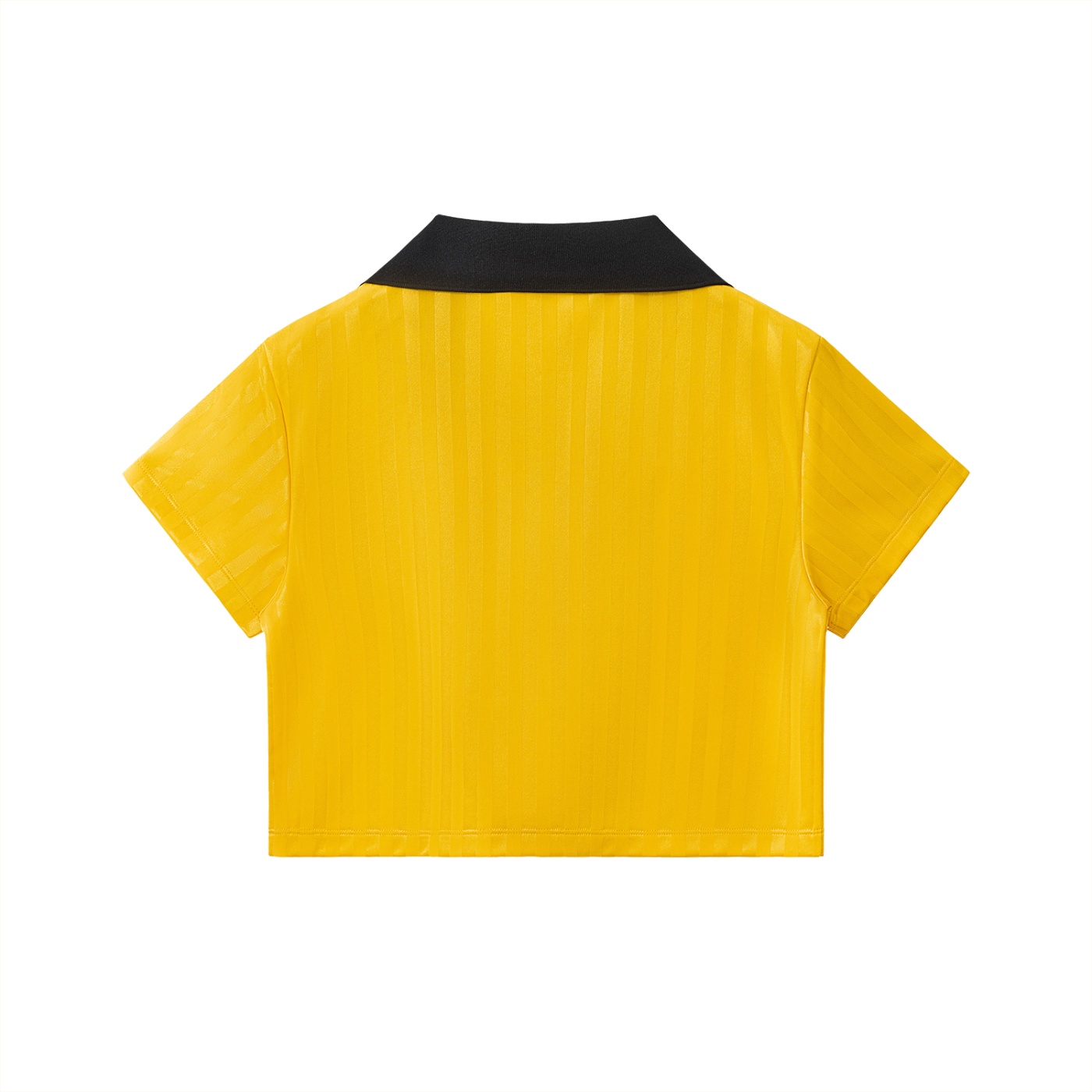 Contrast Collar Striped Cropped Jersey - Image 6