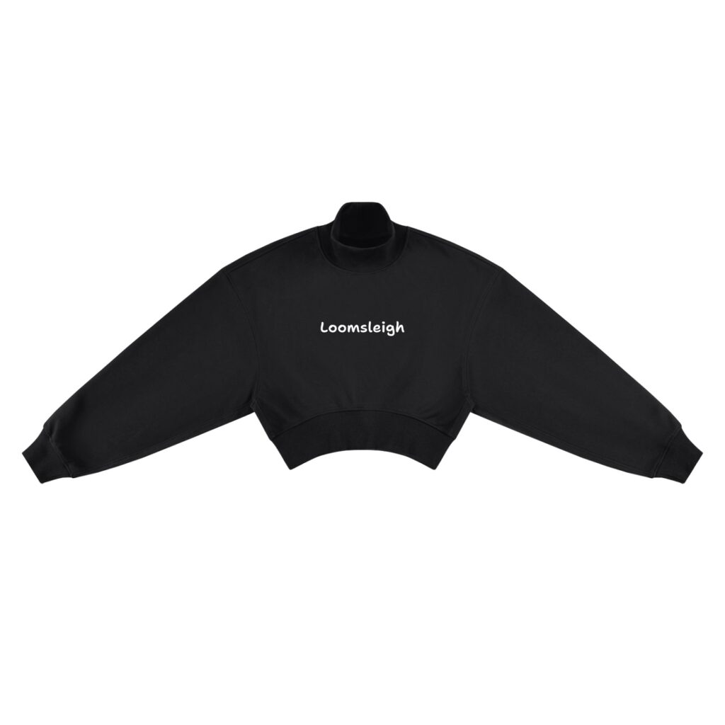 Women's Crop Mock Neck Sweatshirt