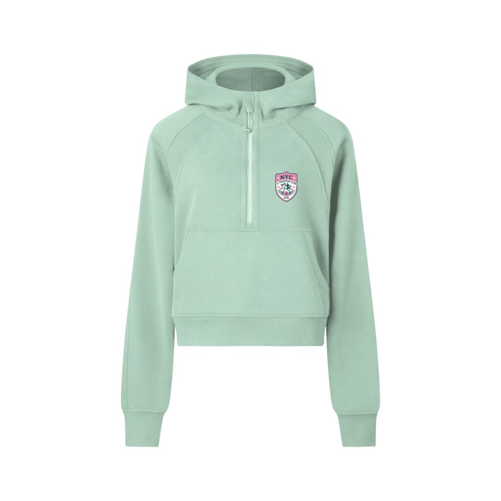 Cropped Half-Zip Hoodie