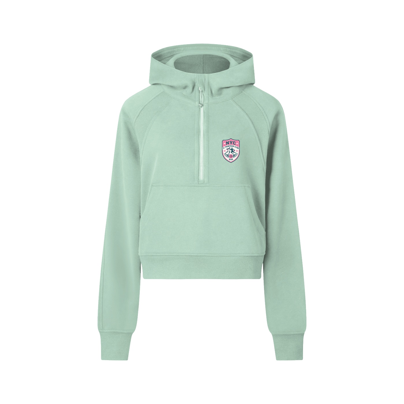 Cropped Half-Zip Hoodie