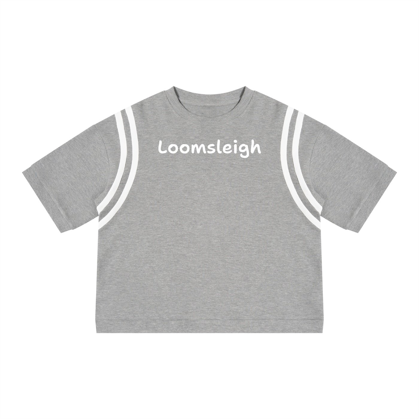 Unisex Color Block Waffle Boxy T-Shirt - Image 5